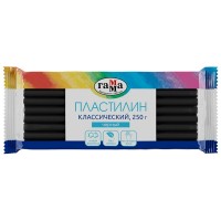 Пластилин 250гр Классический Черный 270818_06 Гамма