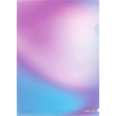 Папка уголок А4 180мкм Rainbow непрозрачная, голубая с розовым 3074800 deVente 12/300/600