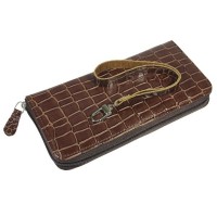 Портмоне кожа 200х100х20мм коричневый светлый крокодил Пр951-204 CROCO Портмоне кожа 200х100х20мм коричневый светлый крокодил Пр951-204 CROCO