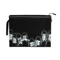 Папка на молнии А4 34х26см Кеды силикон, черный 14-007/02 Bruno Visconti 10/100