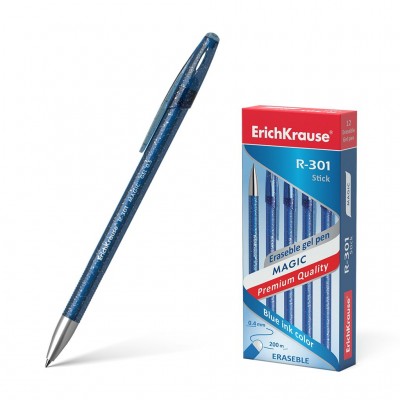 Ручка гелевая Пиши-стирай R-301 Magic Gel Stick синяя 0,5мм 45211 ErichKrause 12/144