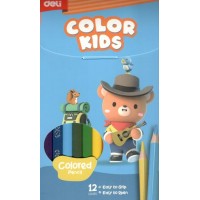 Карандаши цветные 12шт Jumbo Color Kids 3-гранные 1027189 Deli  EC00600