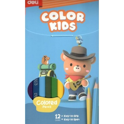 Карандаши цветные 12шт Jumbo Color Kids 3-гранные EC00600 1027189 Deli