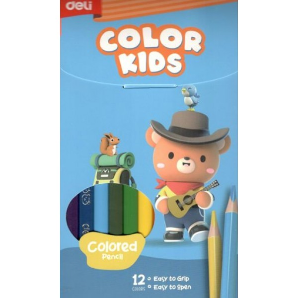 Карандаши цветные 12шт Jumbo Color Kids 3-гранные EC00600 1027189 Deli