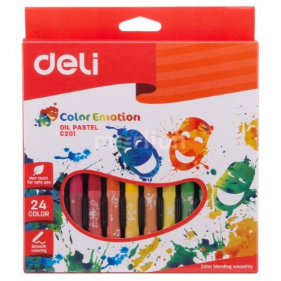 Пастель масляная 24 цвета Color Emotion EC20120 картонная упаковка 410946 Deli 20/80
