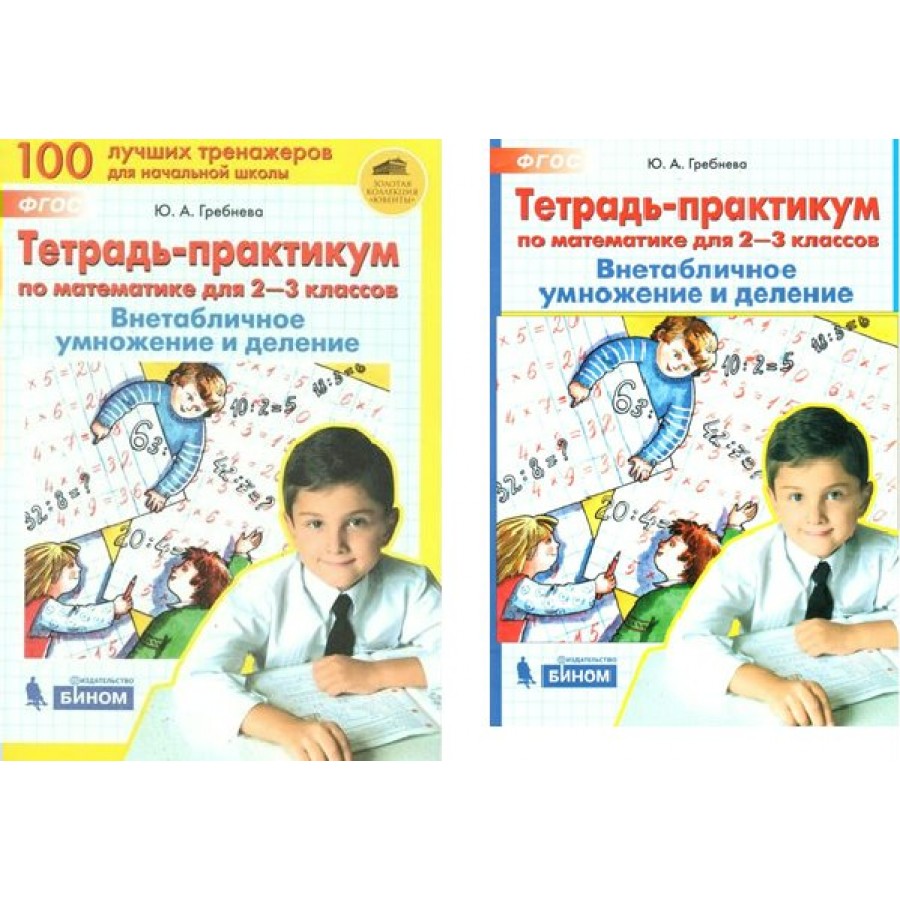 Внетабличное умножение и деление. 2 - 3 классы. Тетрадь - практикум по  математике. Тренажер. Гребнева Ю.А. Бином купить оптом в Екатеринбурге от  126 руб. Люмна