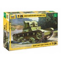 Сборная модель пластиковая Советский танк Т-26 обр.1932г. Двухбашенный 226 деталей 3542 Звезда