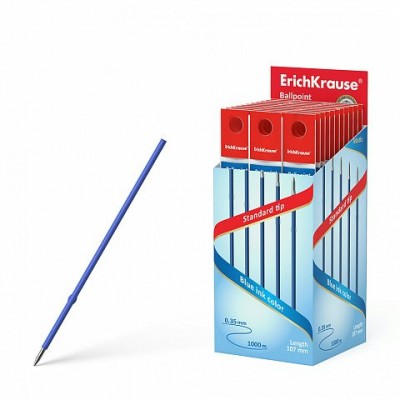 Стержень шариковый 107мм синий 0,7мм с ушками для автоматических ручек XR-30 индивидуальная упаковка 46966 ErichKrause 100/1200