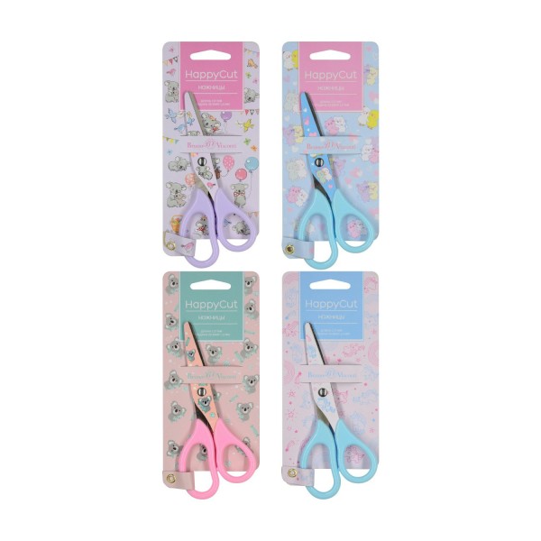 Ножницы детские 13,7см HappyCut с принтом 60-0033/03 Bruno Visconti 12/240