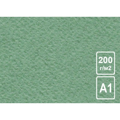 Бумага для рисования А1 50л 200г/м2 Зеленая холод. оттен. БРЗ/А1 Лилия  Т52014