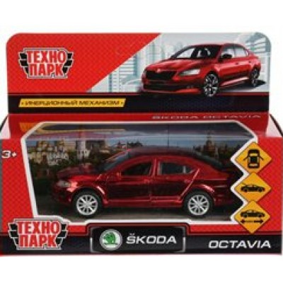 Технопарк Игрушка   Машина. Skoda octavia/12 см, металл, откр. двери, инерц OCTAVIA-RD-CH Китай