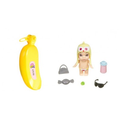 BONDIBON Игрушка   Кукла OLY. Мальчик в шапочке-ушанке с животным/8 см,с аксессуарами в банане BB3844 Китай
