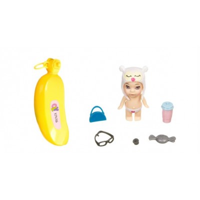 BONDIBON Игрушка   Кукла OLY. Мальчик в шапочке-ушанке с животным/8 см,с аксессуарами в банане BB3845 Китай