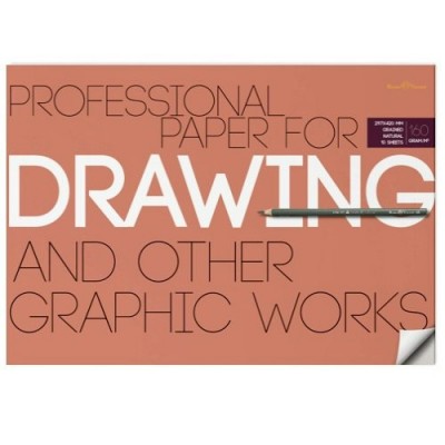 Папка для рисования А3 160г/м2 10л для рисунка и графики  Профессиональная 4-128 Bruno Visconti 4/8