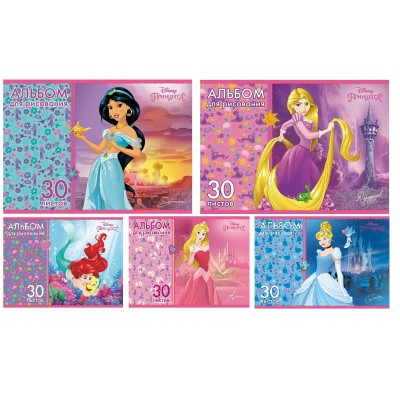 Альбом 30 листов для рисования А4 Принцессы (Disney) 100г/м2 30А4В Хатбер 7/42