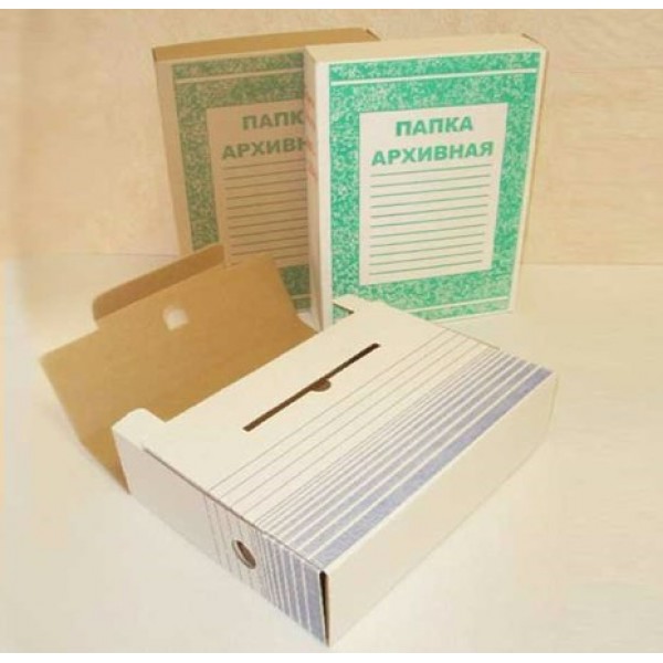 Короб архивный А4 картон серый 252-340 2052 Ек.ВОС
