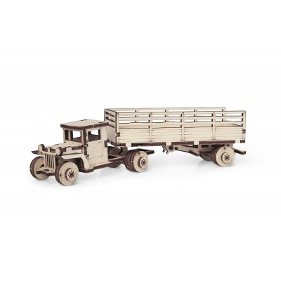 Сборная модель деревянная Грузовик ЛТ тягач ЗИС-10 60 деталей 0083 НФ-00000263 Lemmo