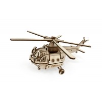 Сборная модель деревянная Вертолет Мишка 56 деталей 0113 НФ-00000495 Lemmo