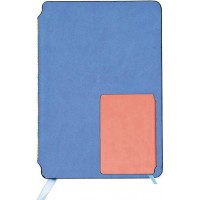 Книжка записная 80л 110х170 к/з интегр.лин.гол.-коралл.ляссе С5907-03 КТС углубл.д/ручки