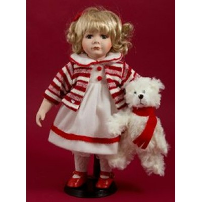 WinMax/Кукла коллекционная. Девочка с игрушкой/фарфор/16042/