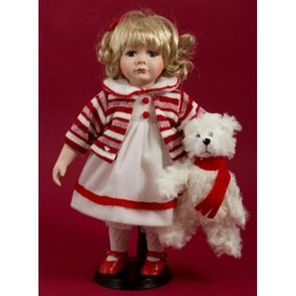 WinMax/Кукла коллекционная. Девочка с игрушкой/фарфор/16042/