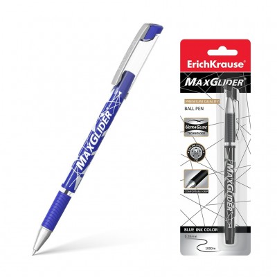 Ручка шариковая Max glide Ultra Glide Technology синяя блист. 45935 ErichKrause 12/72/576