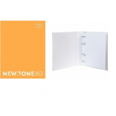 Тетрадь 80 листов А5 на кольцах, клетка Premium.NEWtone Neon оранж 80г/м2 80ТК5А1_00935 Хатбер  062041