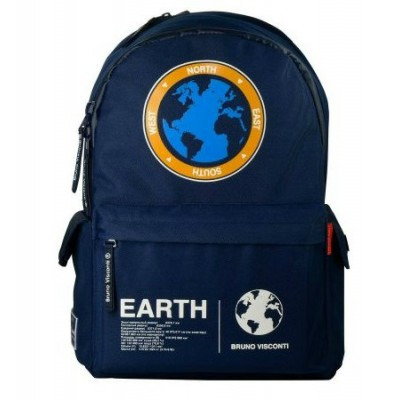 Рюкзак  30х40х17 Планета земля синий 12-003-104/02 Bruno Visconti