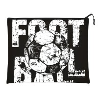 Папка на молнии А5+ 26х20см Футбол черная силикон 14-013/06 Bruno Visconti 10/100