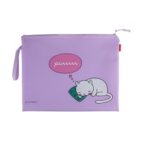 Папка на молнии А4 34х26см на молнии Cat's dreaming силикон 14-004/15 Bruno Visconti 10/100