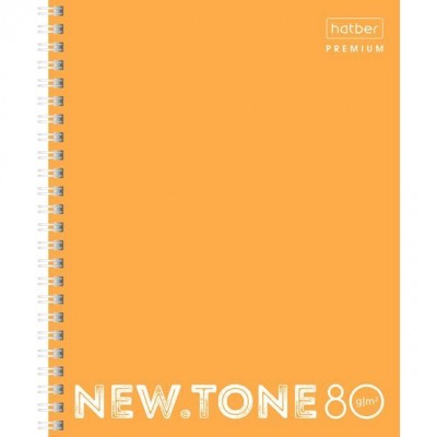 Тетрадь 80 листов А5 клетка, гребень Premium NEWtone Neon Оранж многоуровневая перфорация, 80г/м2 80Т5лА1гр_00935 Хатбер