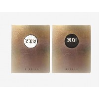 Дневник универсальный А5+ твердая обложка, кожзам Yes&No бронза, аппликация пайетки, шелкография, ляссе 2021094 deVente 6/24