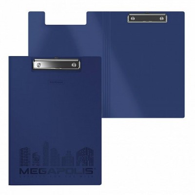 Папка -планшет А4 с прижимом и крышкой Megapolis синяя 50145 ErichKrause