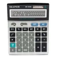 Калькулятор 16-разрядный SK-806ML 140х176х45мм 2пит,2пам,серый  Skainer