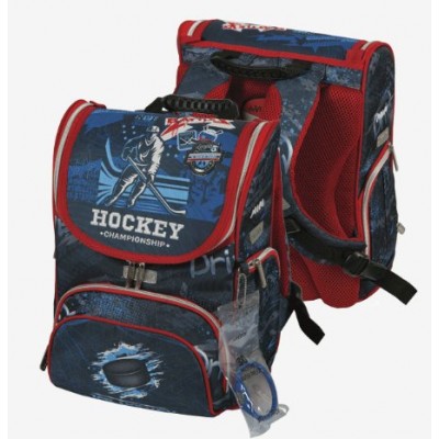 Ранец школьный 35х26х20 Mini Ice Hockey ортопедическая спинка, уплотненные лямки, 960гр 7030006 deVente 800гр.1отд.