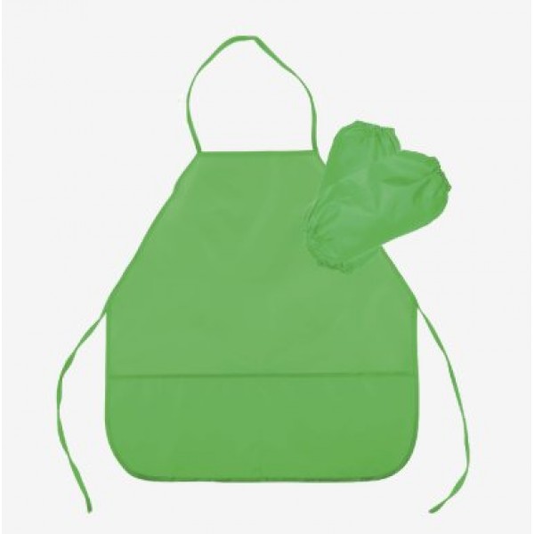 Фартук для труда + нарукавники 45x54см (M) водоотталкивающая ткань, зеленый, 3 кармана 7042000 deVente