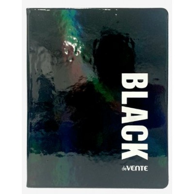 Книжка записная 80л А5 кл.поролон к/з Black крем.бум.ляссе 2051211 deVente шелкогр. 6/24