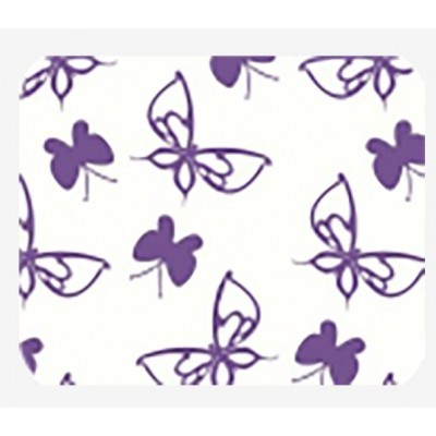 Бумага папиросная Тишью 50х70 5л 17г/м2 Фиолетовые бабочки на белом фоне 8114937 deVente 10/60