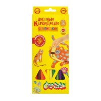 Карандаши цветные 12шт Премиум 3-гранные, утолщенный супермягкий грифель КМКМ12 Каляка-Маляка 193064 12/240 193064