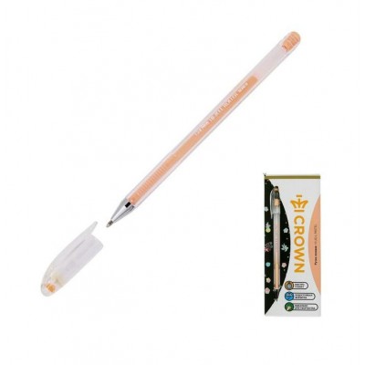 Ручка гелевая Пастель оранжевая 0,8мм HJR-500P Crown 12/144/1152 290190