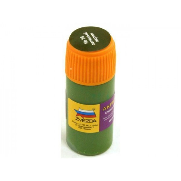 Краска акриловая для моделей Зеленая 35-АКР 3388 Звезда