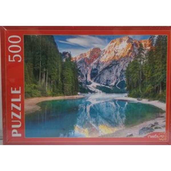Рыжий кот Пазл 500  Италия. Озеро среди Доломитовых Альп ГИП500-0613 Россия