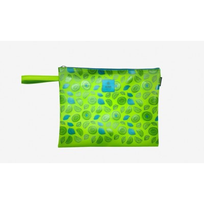 Папка для тетрадей А4 на молнии Tutti-Frutti Kiwi с ручкой силикон 3072931 deVente