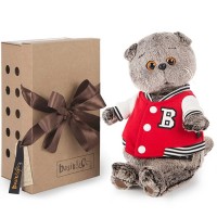 Budi Basa Игрушка   Кот Басик в клубной куртке/мягкая, 22 см Ks22-055 Россия