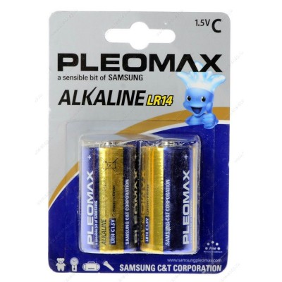 Элемент питания R14 Pleomax Alkaline 20/2 LR14-2BL Samsung 40483