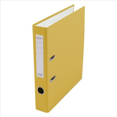 Папка регистратор 50мм А4 РР желтая, металлическая окантовка, карман LAMARK601 AF0601-YL1/AF0601-YL Lamark