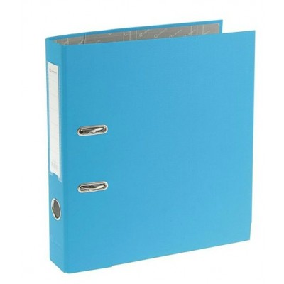 Папка регистратор 50мм А4 РР голубая, металлическая окантовка, карман LAMARK601 AF0601-LB1 Lamark