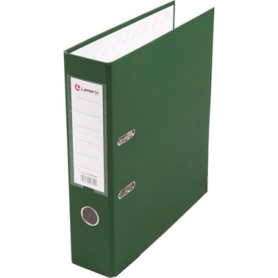 Папка регистратор 80мм А4 РР зеленая, металлическая окантовка, карман LAMARK600 AF0600-GN1/AF0600-GN Lamark  128/73307