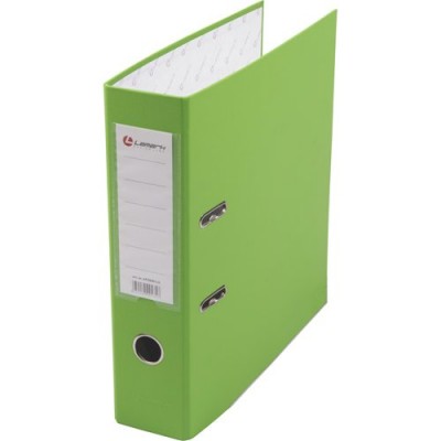 Папка регистратор 80мм А4 РР светло-зеленая, металлическая окантовка, карман LAMARK600 AF0600-LG1 Lamark  128/73310