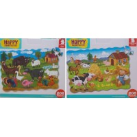 NoName Пазл 208 НапольнПазл Happy farm. Счастливая ферма KNS665 Китай ассортимент